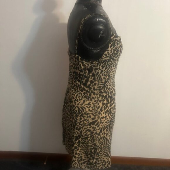 Forever 21 Camouflage/Leopard print bodycon mini dress, size L - Picture 4 of 6
